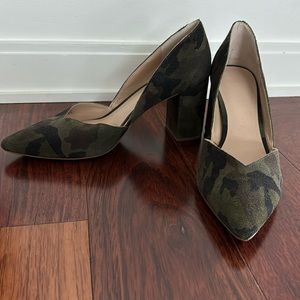 1.state camo suede heels size 10M
